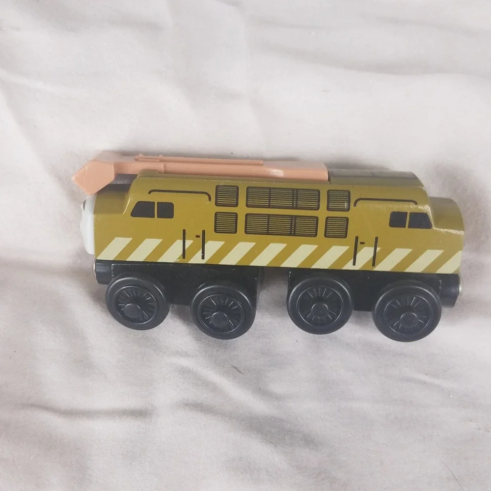 Thomas & Friends Vntg Diesel 10 Wooden Railway Toy Train Green Excellent Pinchy